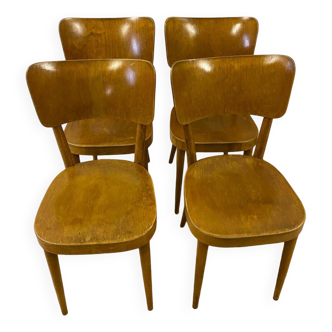 Lot de 4 chaises de bistrot Baumann