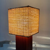 Scandinavian lamp in teak and rope years 60-70