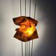 Lampe de sol vintage sculpturale – Verre artistique fait à la main
