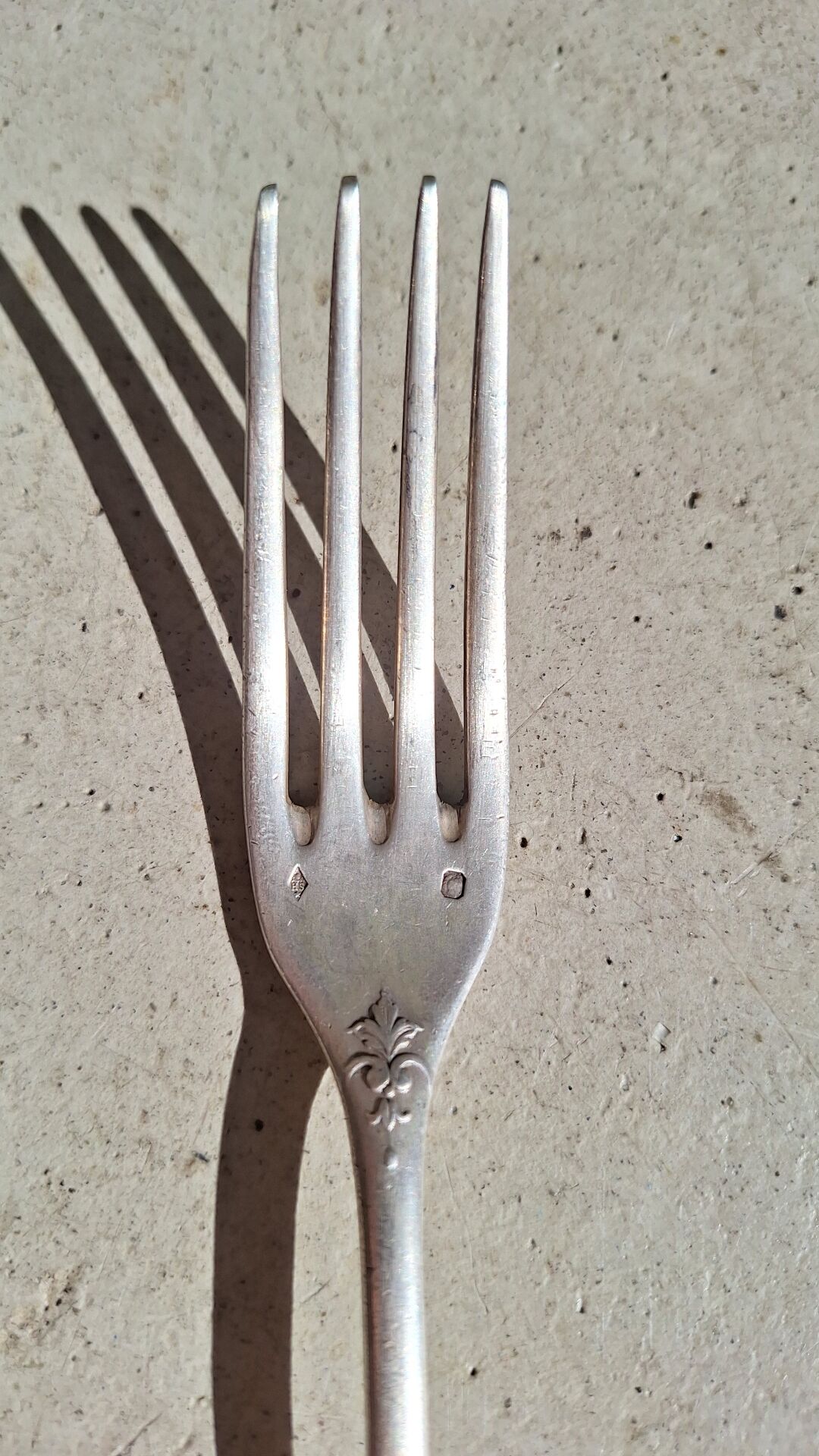 Fourchette en argent massif Henri Soufflot