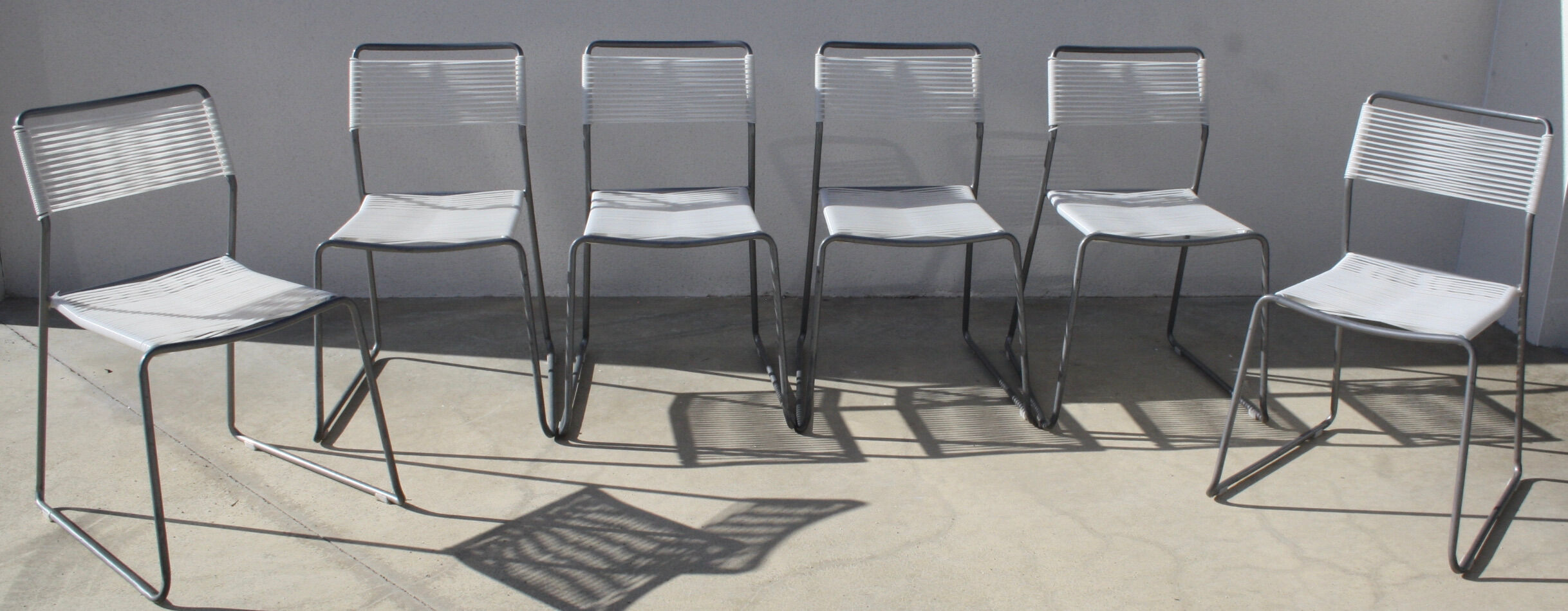 Set of 6 spaghetti chairs ikea