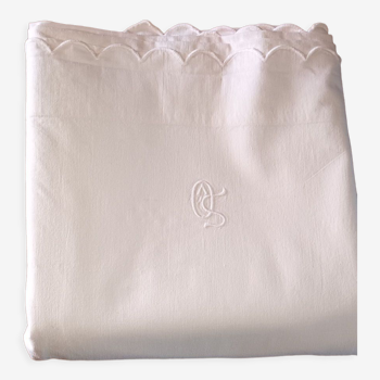 Drap ancien monogrammé