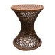Table d'appoint diabolo vintage en rotin