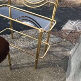 Vintage brass dressing table & stool, 1950s