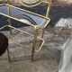 Vintage brass dressing table & stool, 1950s