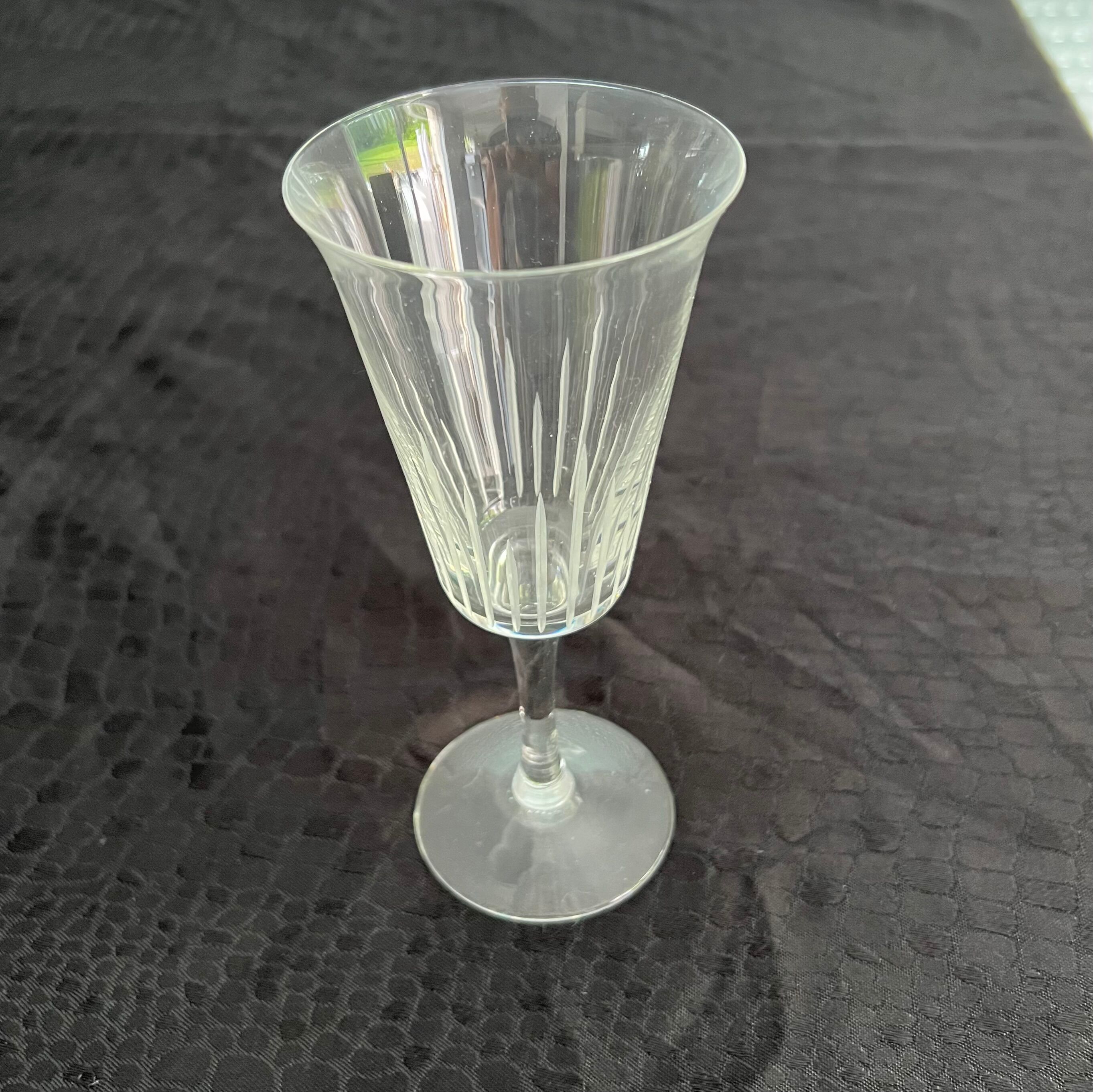 Set of 30 vintage art deco style wine glasses and carafe