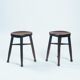Set of 2 Antique Oak Stools by Gaskell and Chambers, UK, 1890s