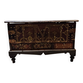Yemeni wooden studded chest