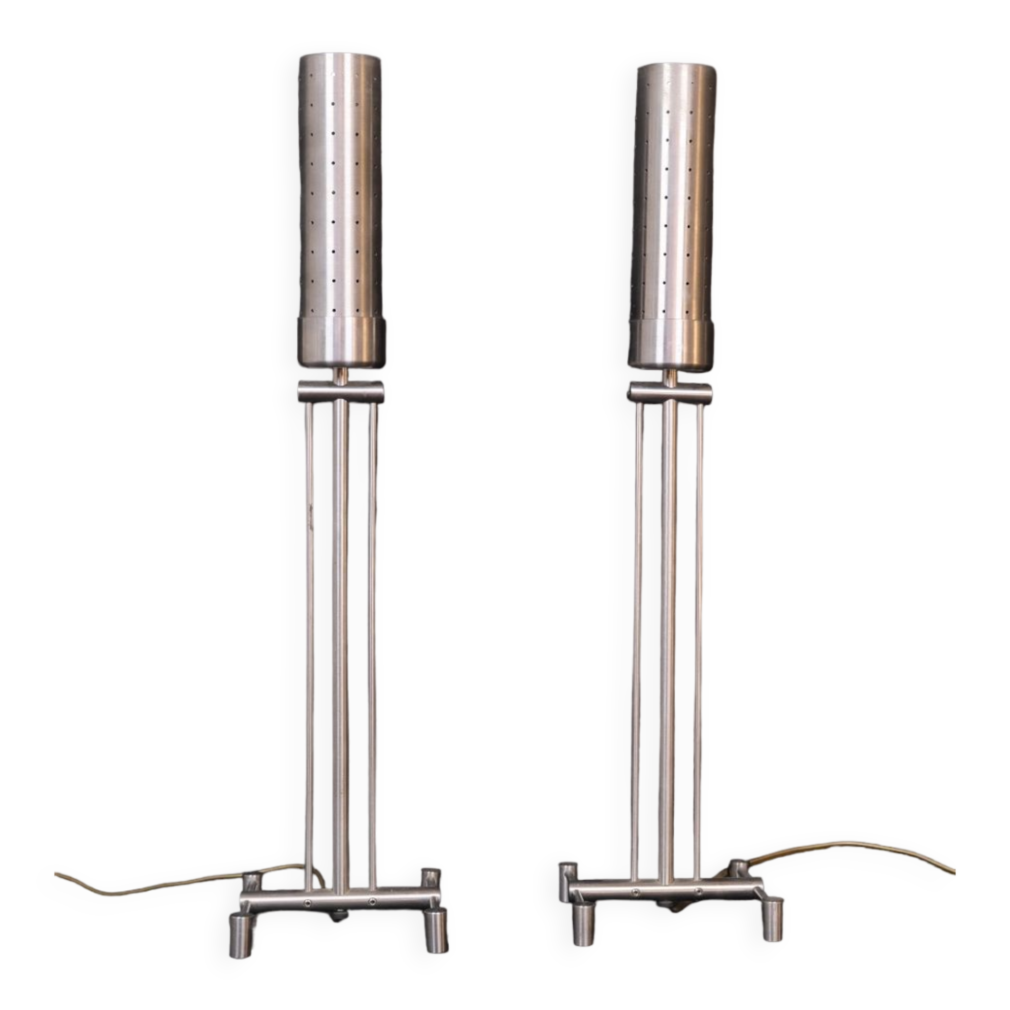 Paire de lampes en aluminium, 1980