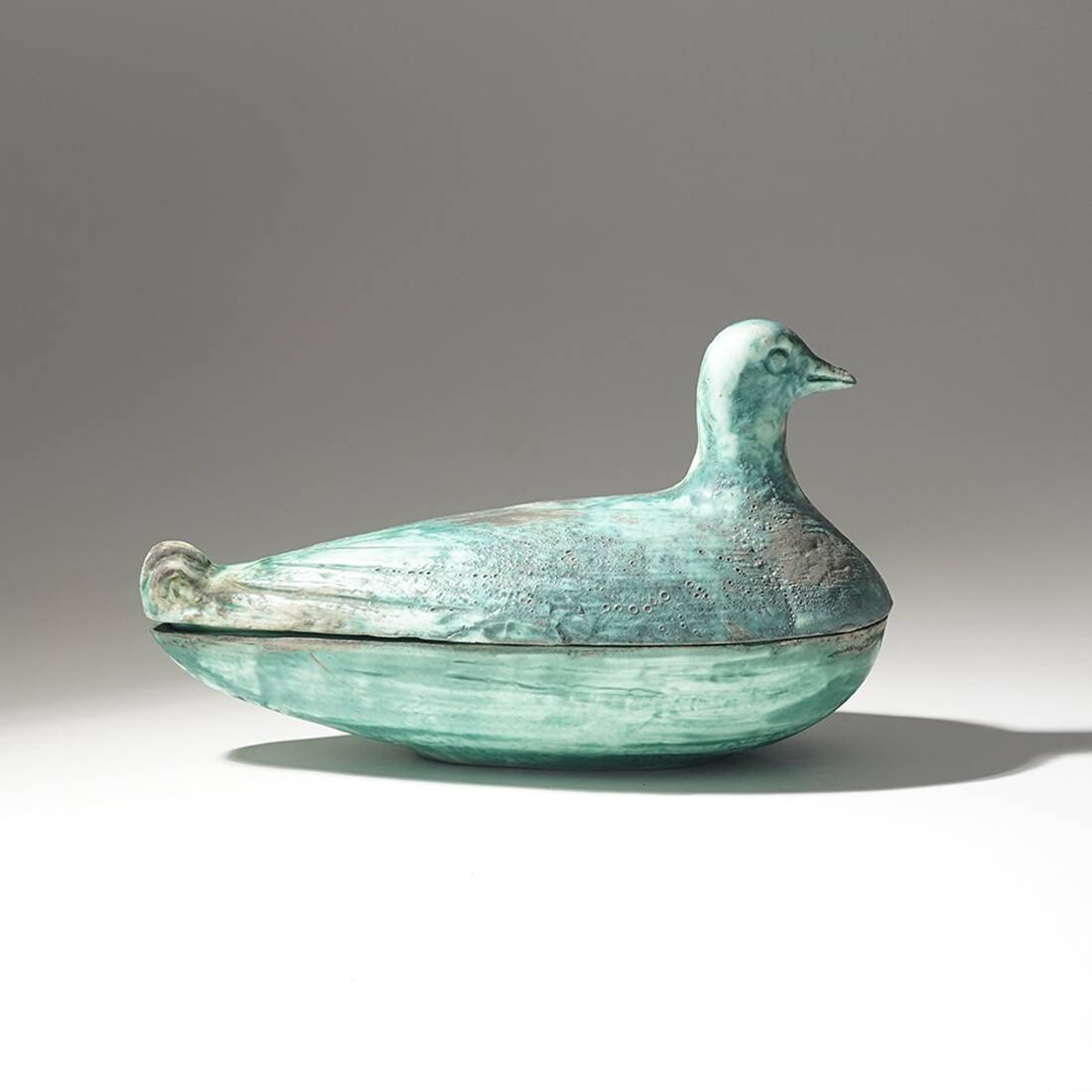 Ceramic box in the shape of a bird, 1960s