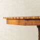 Antique octagonal walnut side table with elaborate inlays, probably Italy, mid-19th century