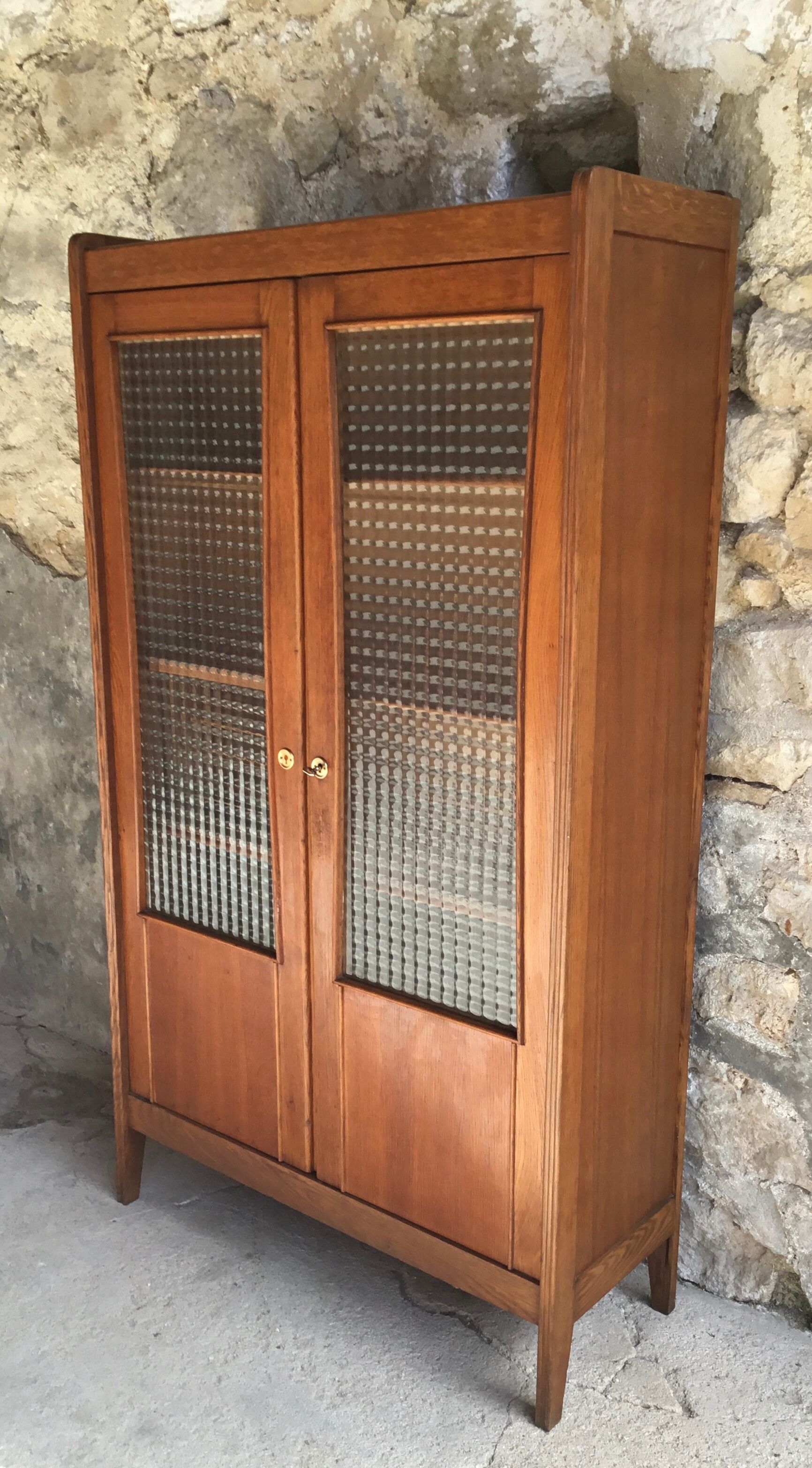 Bookcase or school glass cabinet - vintage 1960