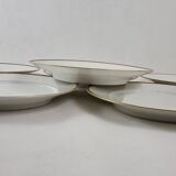 6 assiettes plates porcelaine blanche