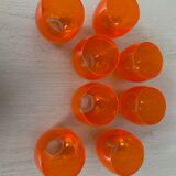 8 orange glasses