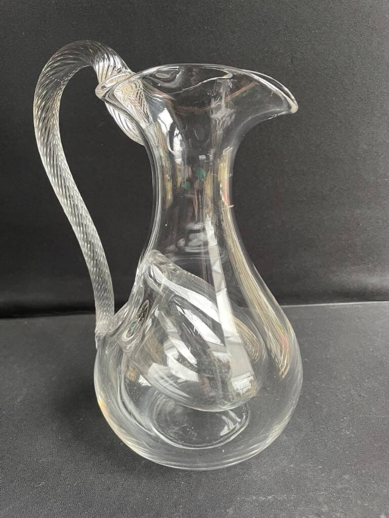 Orangeade pitcher with ice bag – Plain crystal – 19th century