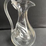 Orangeade pitcher with ice bag – Plain crystal – 19th century