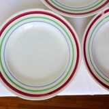 3 vintage porcelain dinner plates
