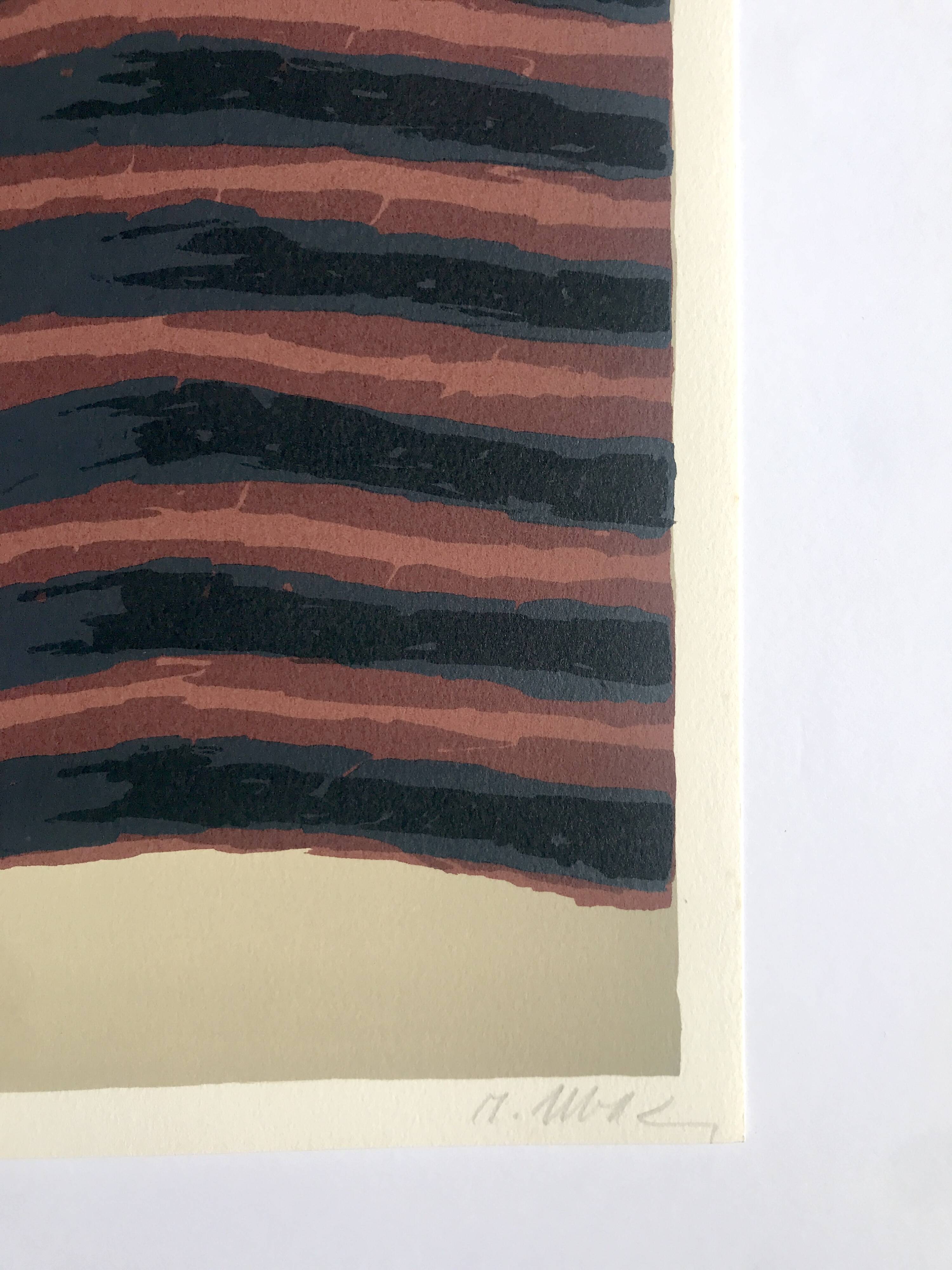 Raoul UBAC, The Earth IV, 1978: Original lithograph signed in pencil.