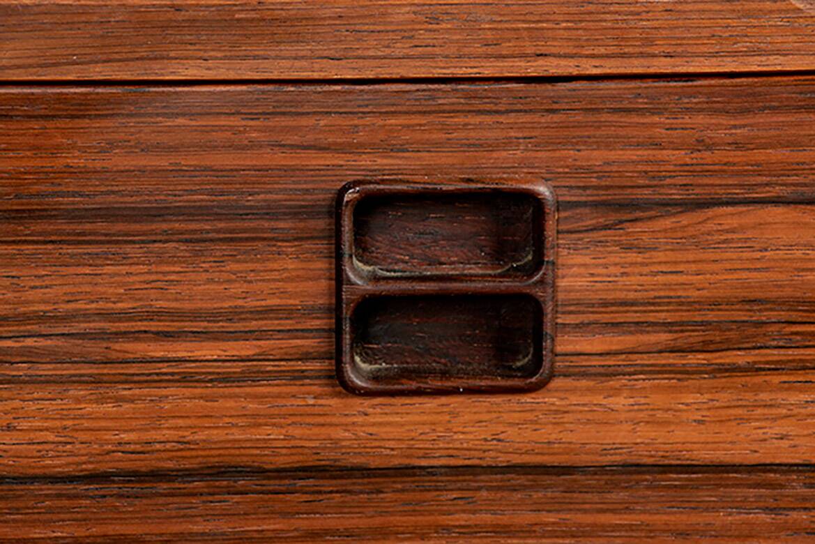 Small chest of drawers, hall or occasional furniture, Danish in rosewood.