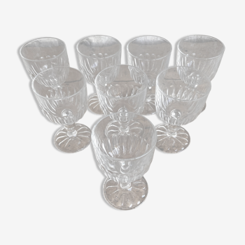 Lot de 8 verres à pied anciens