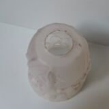 Vintage molded art deco glass lamp globe