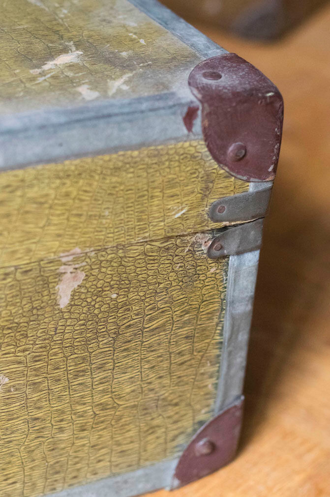 Antique suitcase - vintage travel trunk