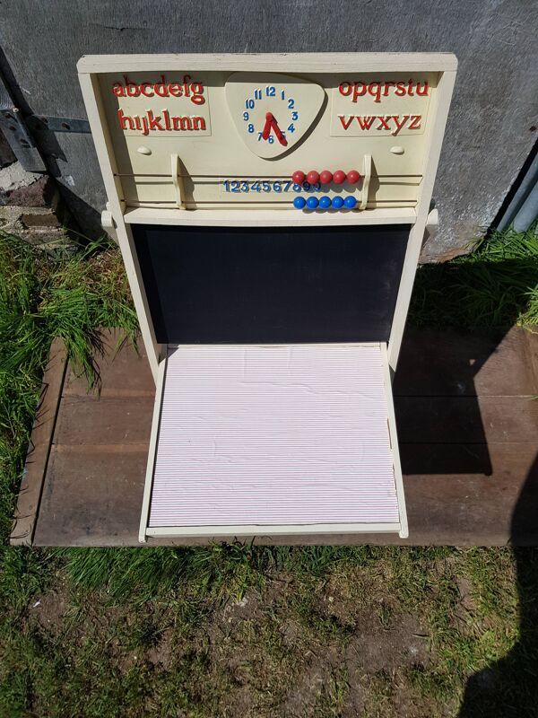 Ancien tableau noir double écolier