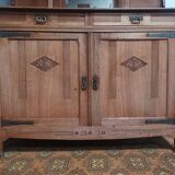 Art Nouveau Art Deco sideboard in blond walnut