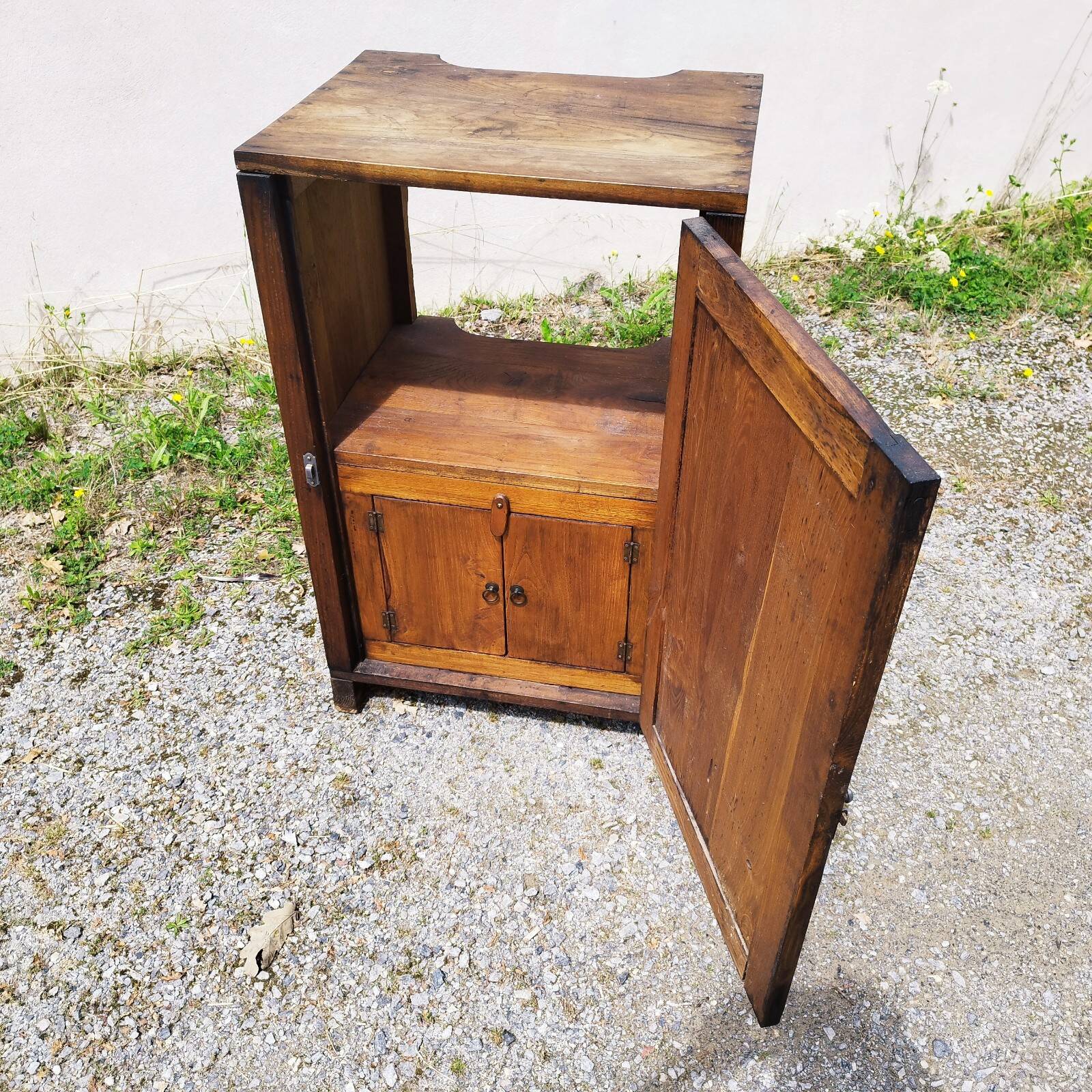 Old vintage solid oak jam maker