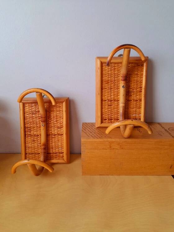 1960s rattan wall hook