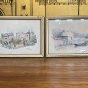 Pair of watercolors signed P OPal