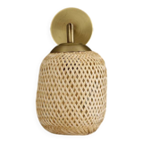 Applique en bambou et métal doré