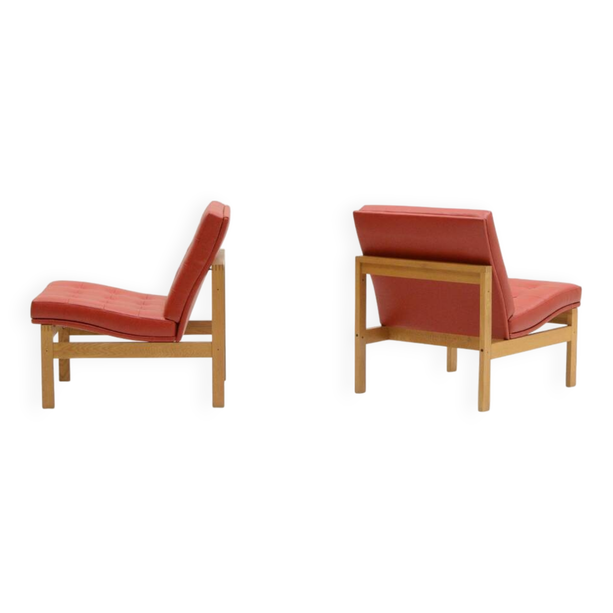 Set of 2 Moduline chairs by Knudsen and Lind for Cado, 1960s Denmark.