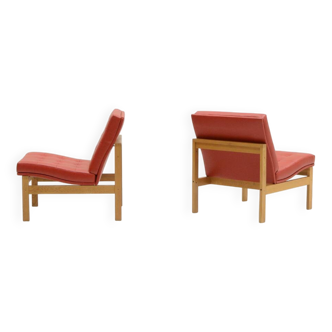 Set of 2 Moduline chairs by Knudsen and Lind for Cado, 1960s Denmark.