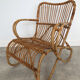 Pair of vintage rattan armchairs