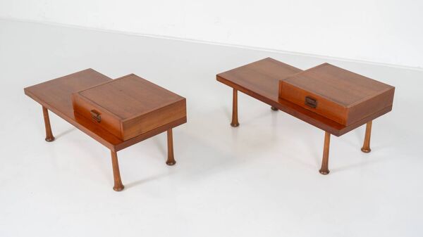 Tables de nuit et tables d'appoint modernes du milieu du siècle dernier, années 1960
