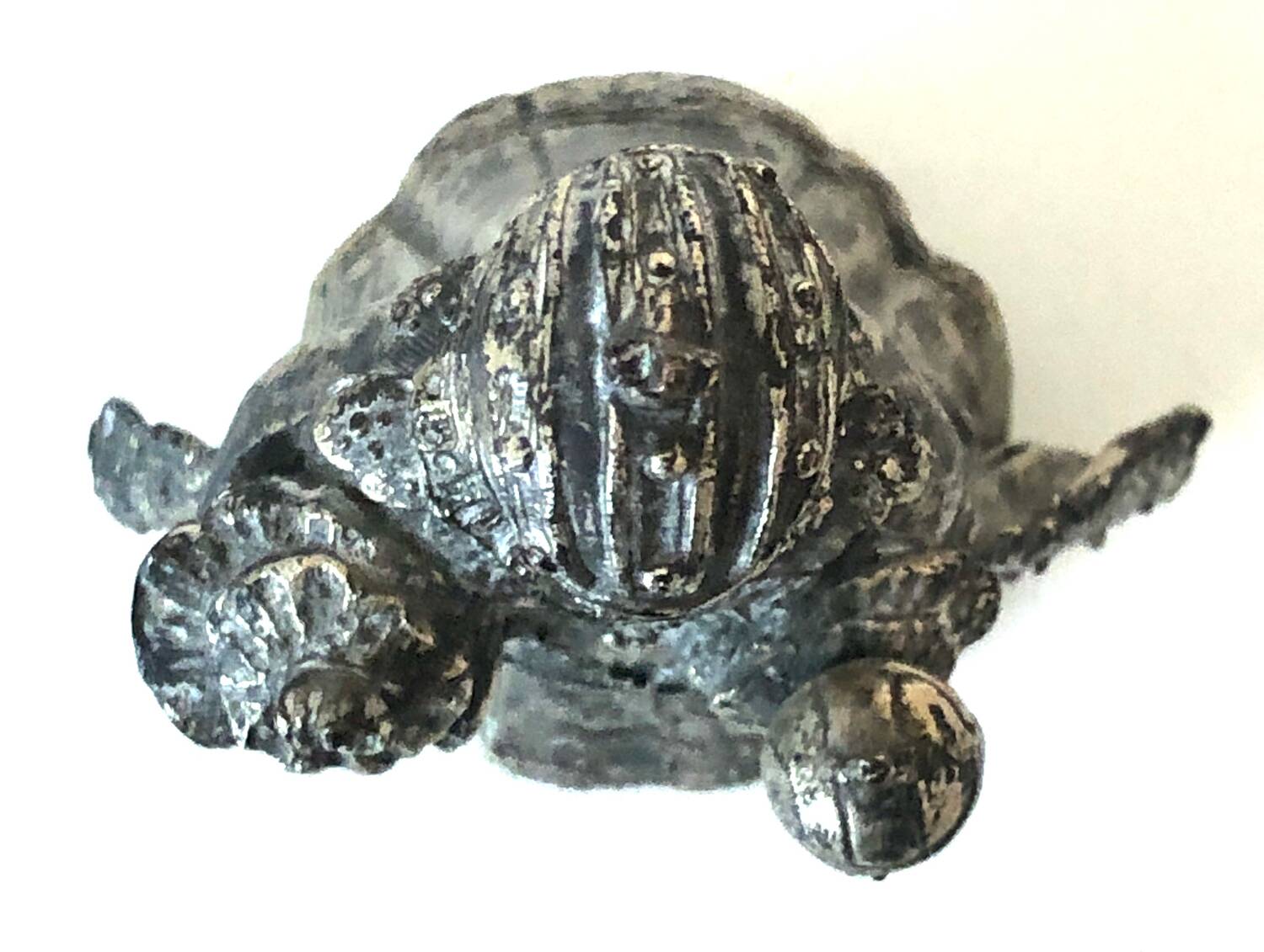 Statuette Jésus Couronné Métal Argenté