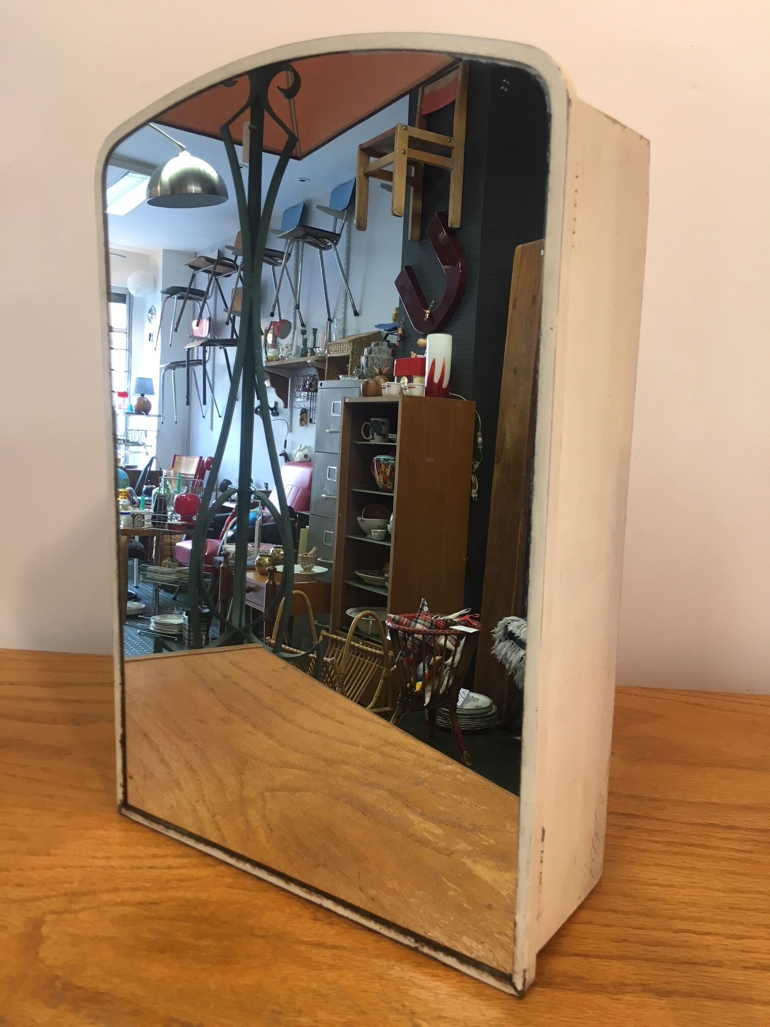 Old front mirror medicine cabinet