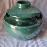 Vase boule vert turquoise