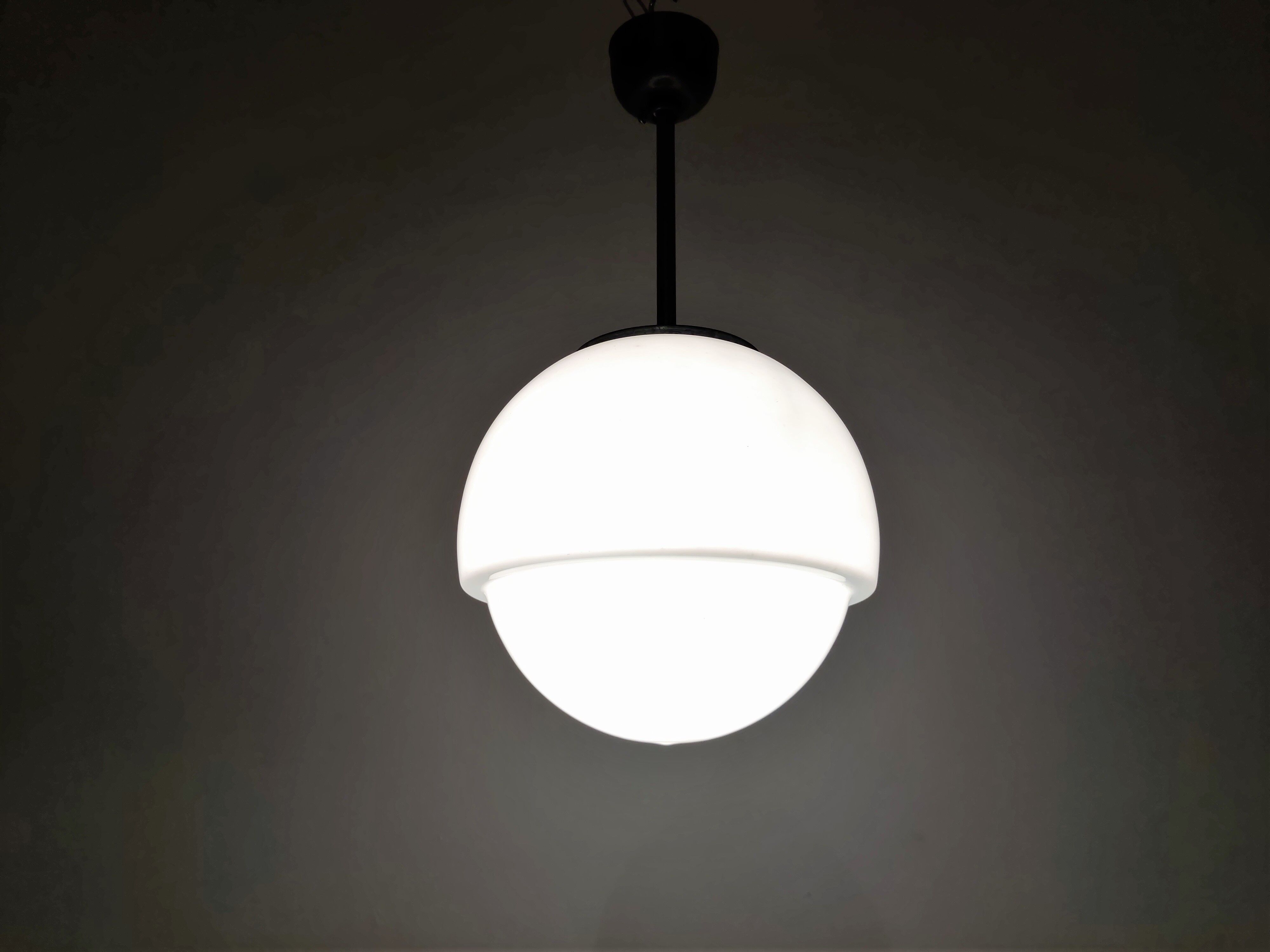 Vintage opaline pendant lights 1950s