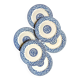 6 blue ironstone dinner plates from Gien