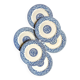 6 blue ironstone dinner plates from Gien