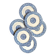 6 blue ironstone dinner plates from Gien