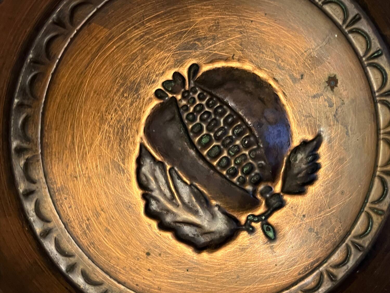 Set of 3 copper frying pans