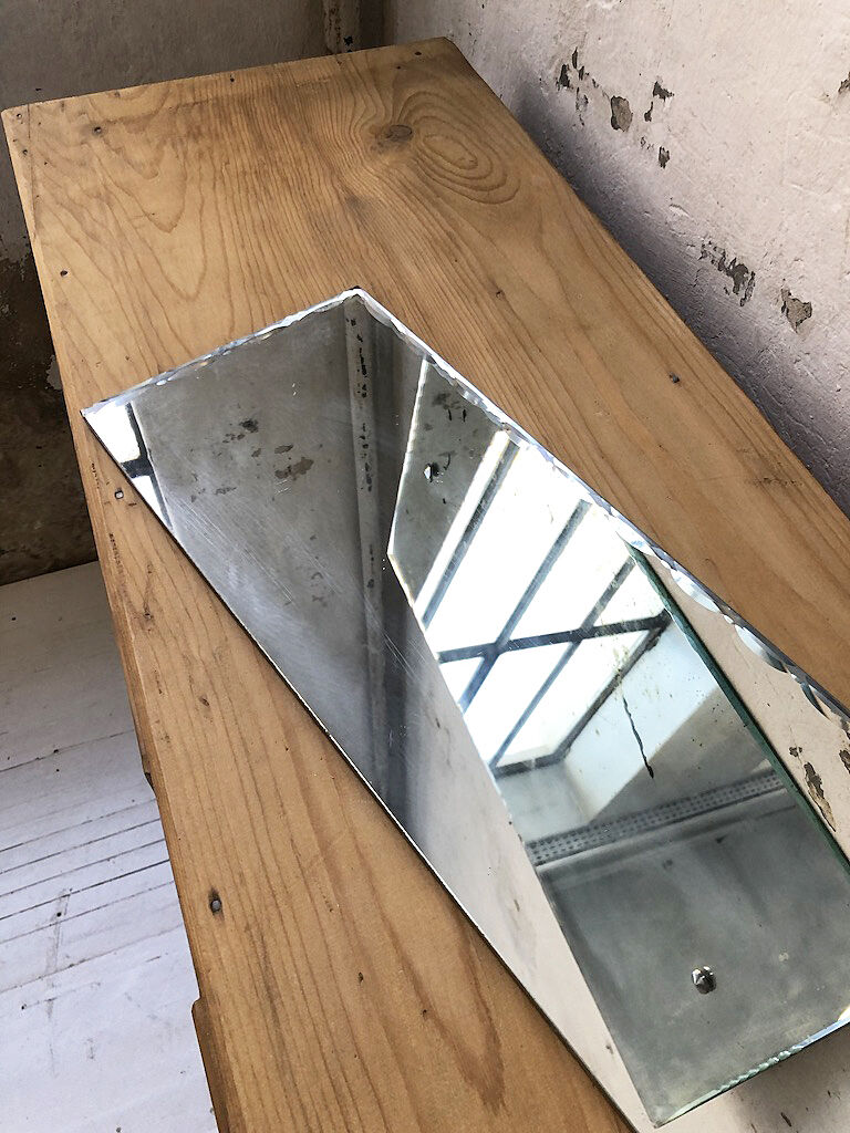Miroir biseauté années 50 18x70cm
