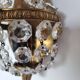 Vintage Empire Style 1950s Wall Lamp or Sconce in Gold Brass and Scream
