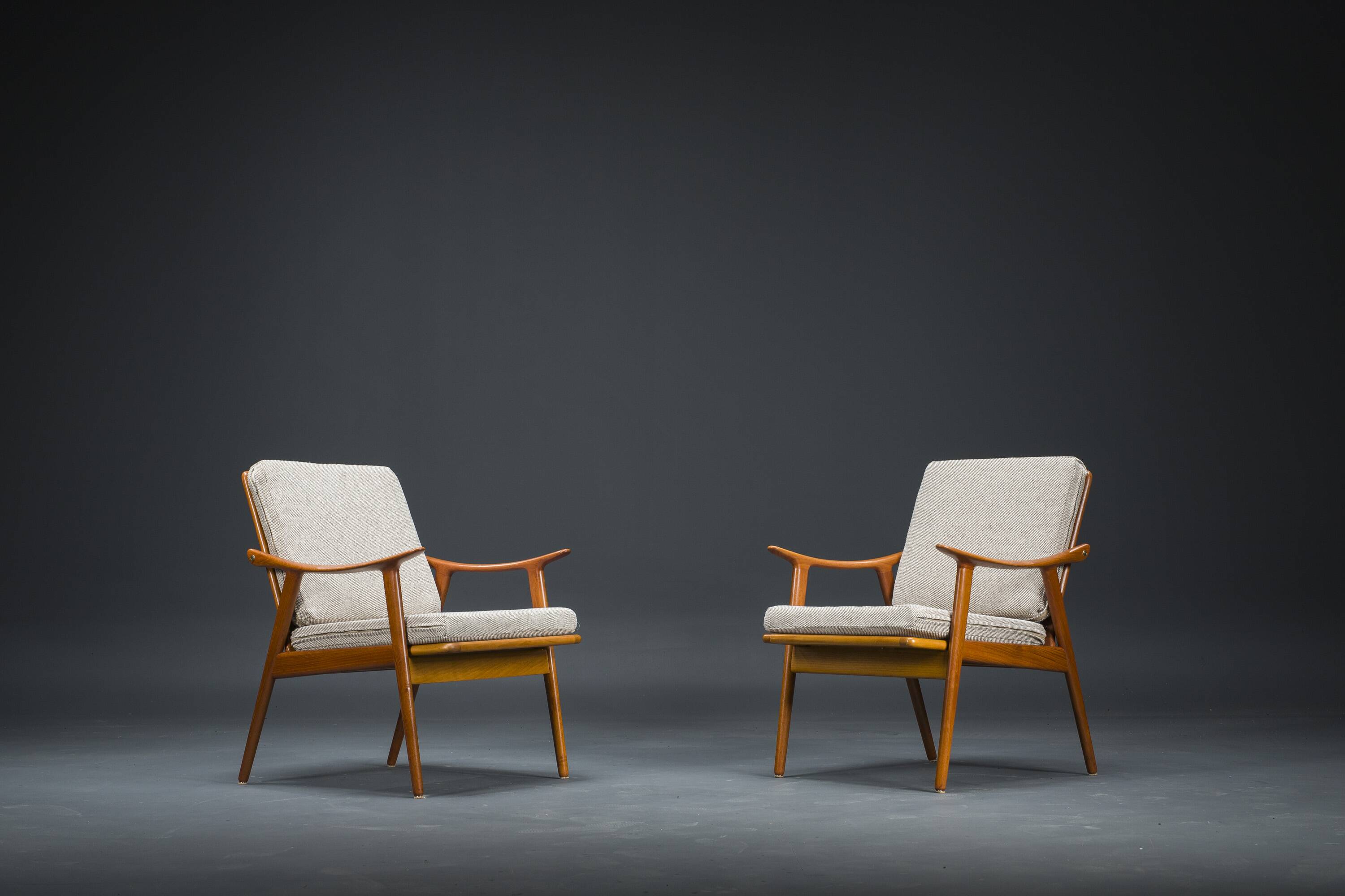 Model 563 Chairs by Fredrik Kayser for Vatne Lenestolfabrikk, Norway, 1960s, Set of 2