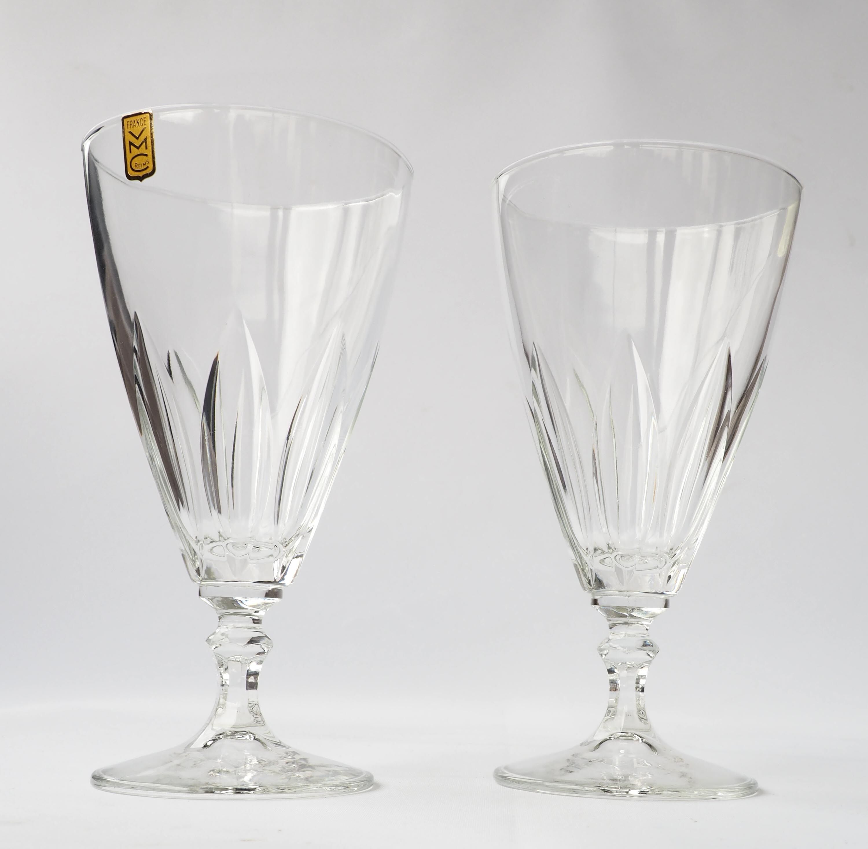 Set of 6 antique glasses