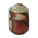 Polychrome raku vase