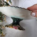 Ensemble de 6 assiettes et assiette à gâteau avec pied en céramique